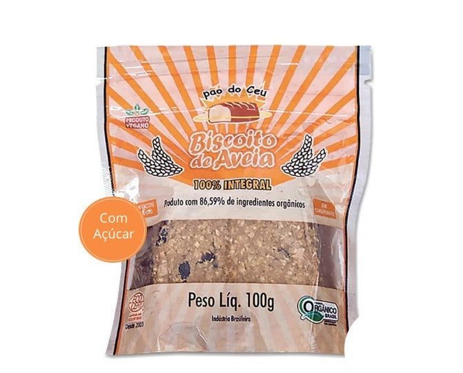 Biscoito Aveia Orgânico 100g Pão do Céu