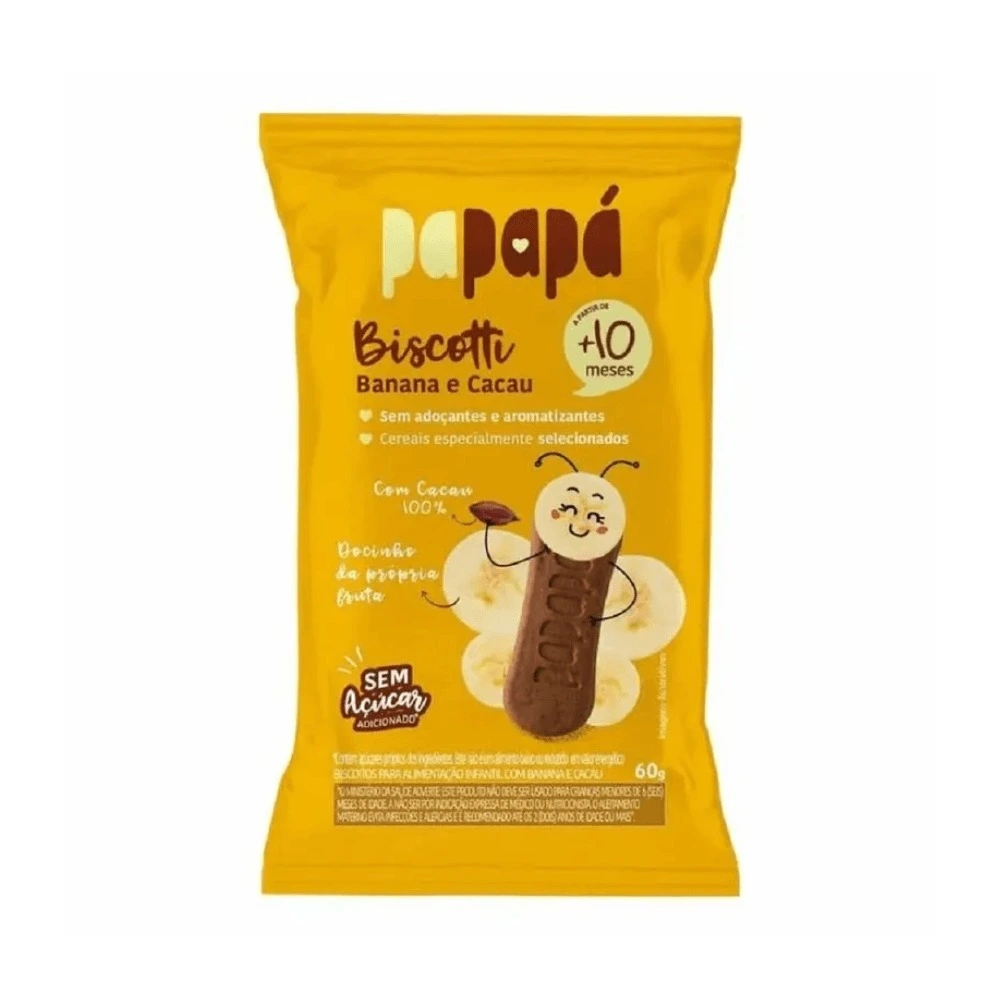 Biscotti Banana e Cacau 60g Papapá