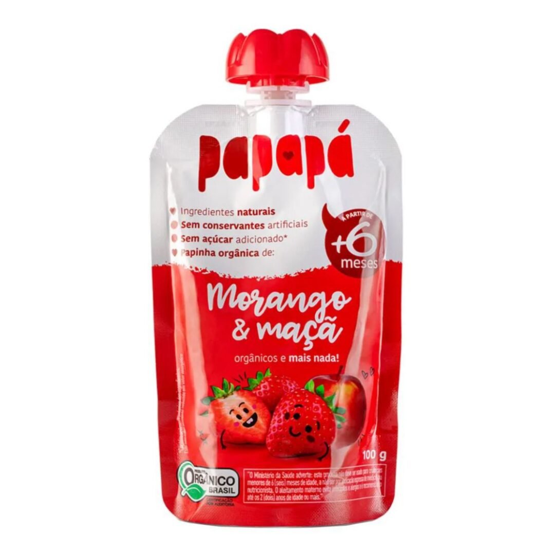 Papinha de Morango e Maçã Orgânico 100g Papapá